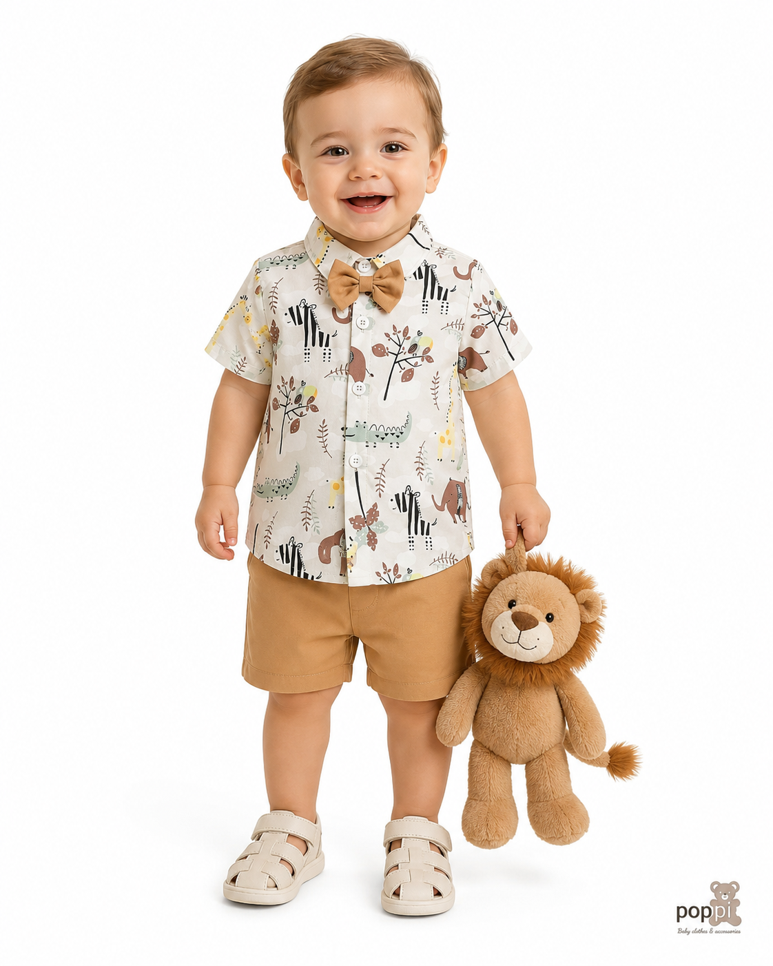 Baby Cartoon Bow Tie Outfit