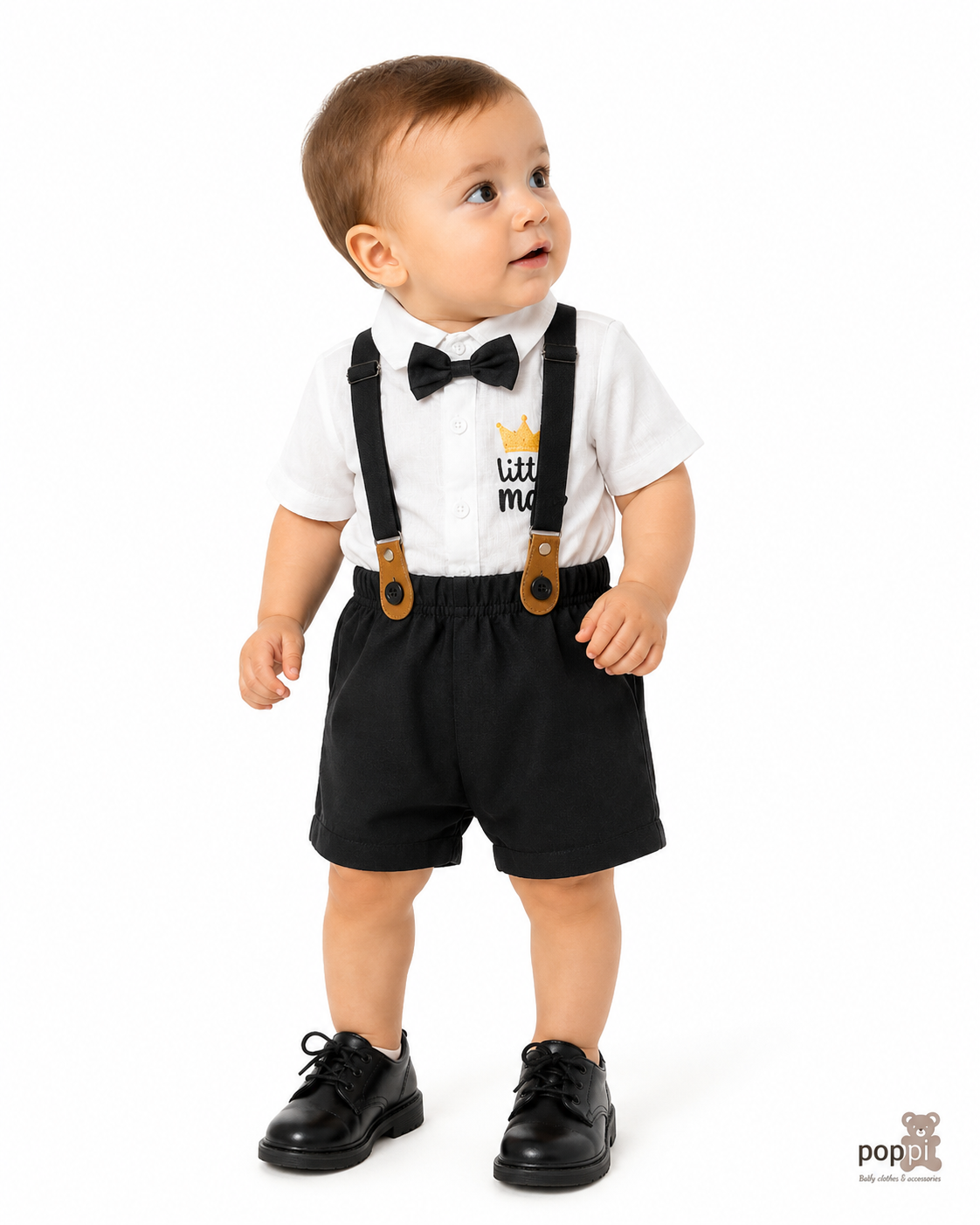 Baby 3 Piece Suspender Bow Tie Set