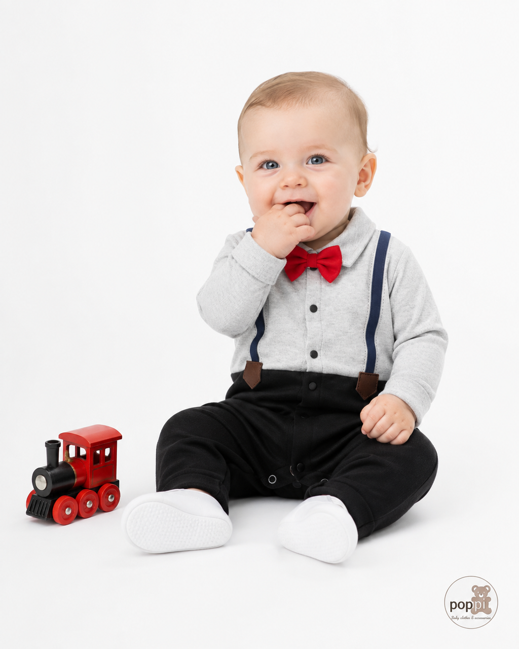 Baby Red Bow Tie Jumpsuit