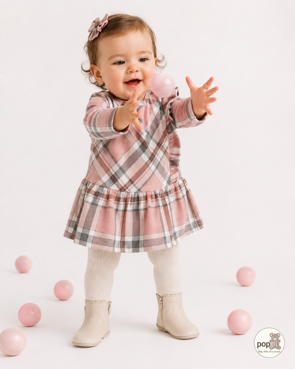 Baby Plaid Print Dress