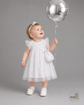 Baby Sparkling Mesh Dress With Bag