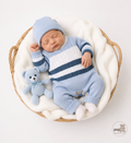 Baby Blue Cable Knitted Jumpsuit
