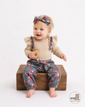 Baby Floral Ruffle Trim Bodysuit And Pants Set