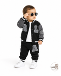 Baby Letter Varsity Jacket And Pants Set