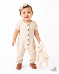 Baby Textured Button Jumpsuit
