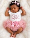 Baby She's A Girl Bodysuit And Tutu Set Pink