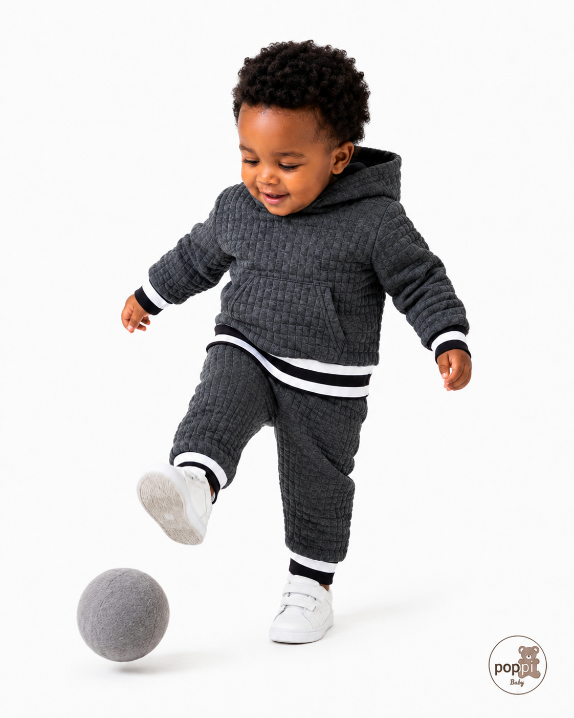 Baby 3D Ears Pattern Hoodie And Pants Set