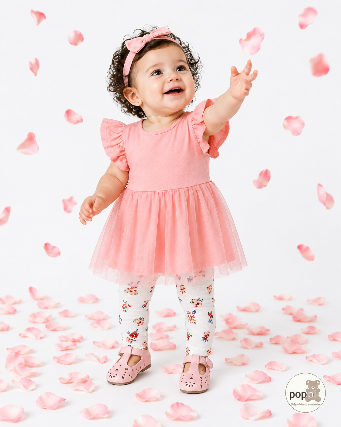 Baby Mesh Tee And Pants Without Headband Set