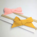 Baby 2 Piece Bow Headband Set Yellow