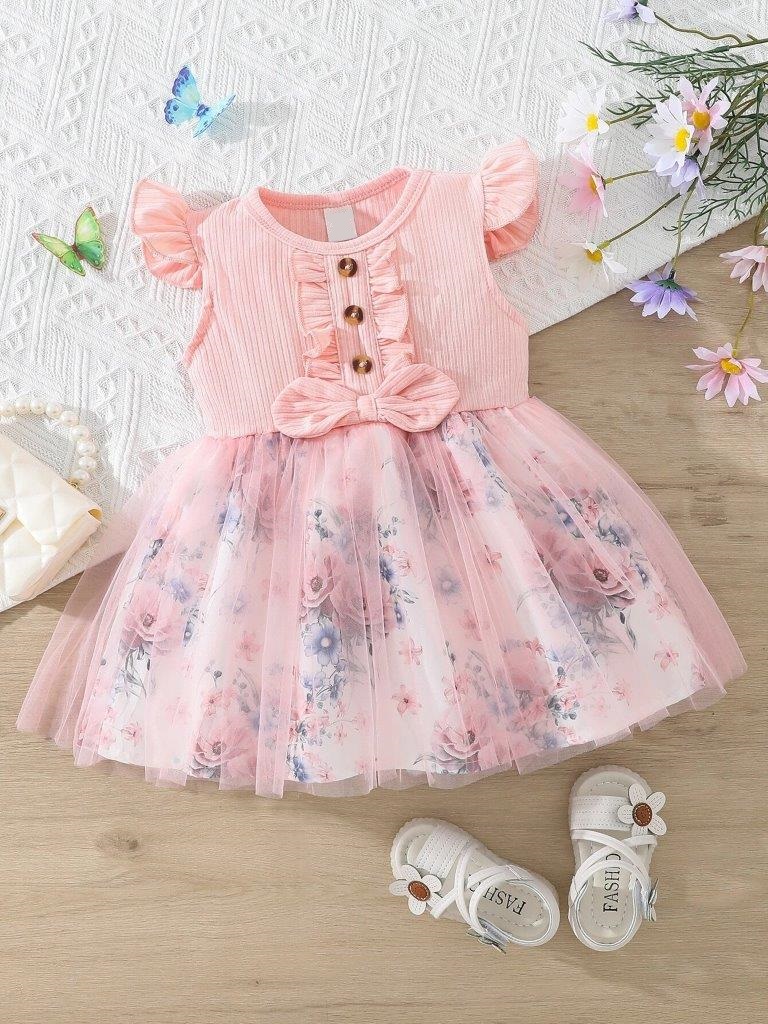 Poppi - Baby Flower Ruffle Dress