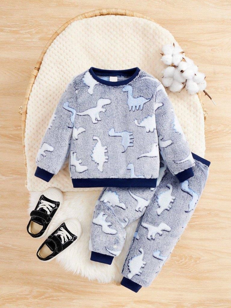Babyhug Poplin Woven Boxers with Dino & Vehicles Print Pack of 3 - Navy Blue White & Orange