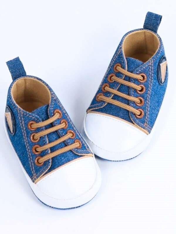 Poppi - Baby Blue Denim Sneakers